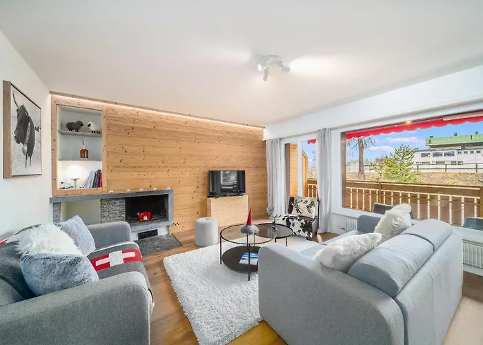 In The Heart Of Crans, Fireplace And Parking شقة *