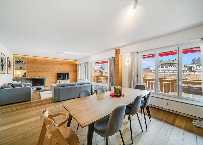 In The Heart Of Crans, Fireplace And Parking شقة *
